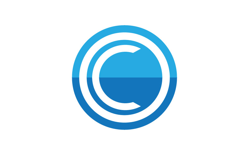 C Letter Modern Logo illustration Malldesign v.5