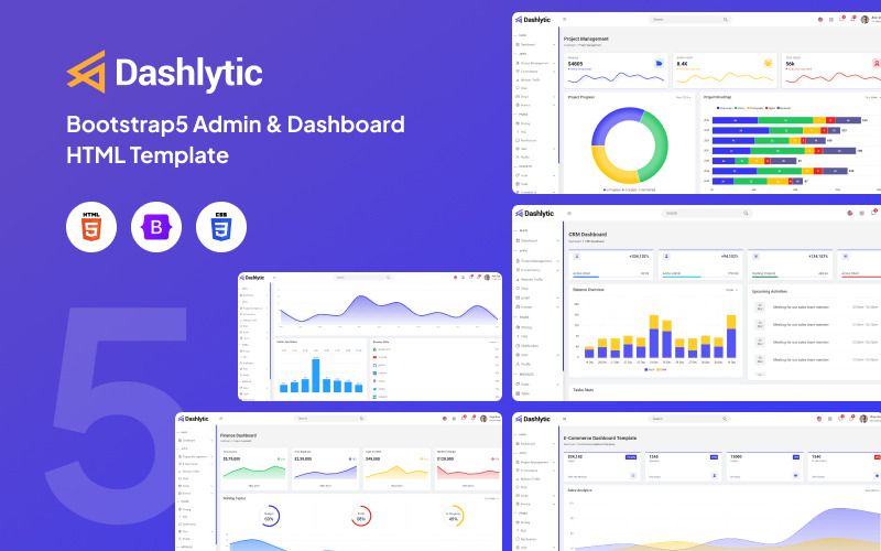 Dashlytic – šablona Html pro správu a řídicí panel Bootstrap5