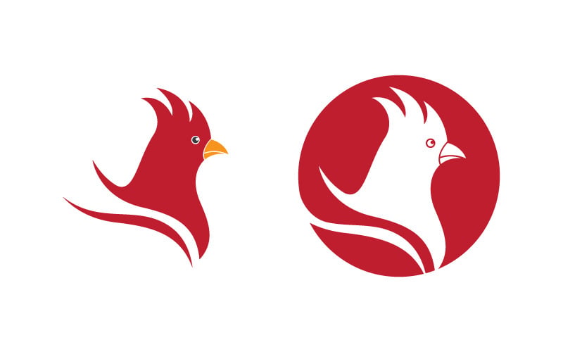 Modelo de design de ilustração de logotipo de frango frito v.4