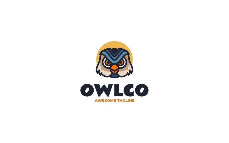 Owlco Prosty szablon logo maskotki 6