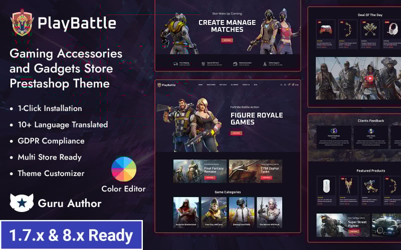 Playbattle - Gaming Accessories and Gadgets Store Prestashop Responsive Theme