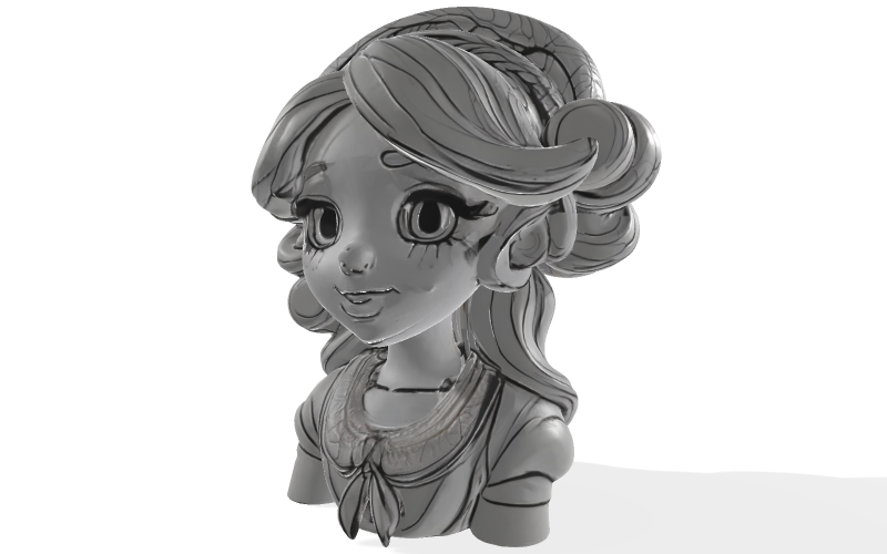 Princesa Ellie Busto Colecionável Grátis Modelo 3D