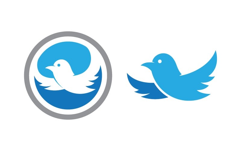 Шаблон дизайна логотипа Bird Beauty Vector v.2