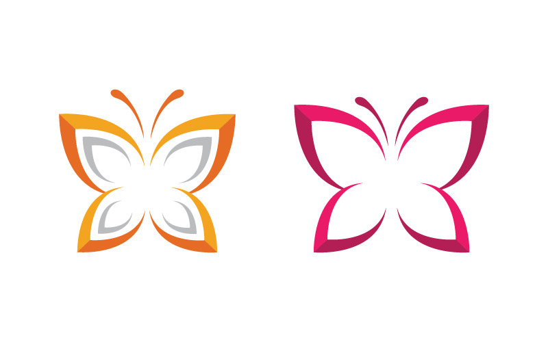 Шаблон дизайна логотипа Butterfly Beauty Vector v.15