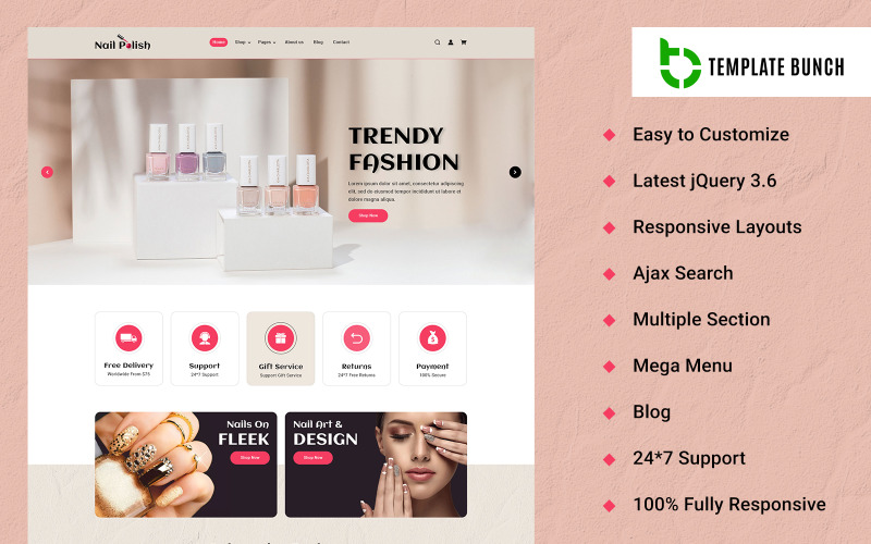 指甲油 - 响应式 Prestashop 电子商务主题