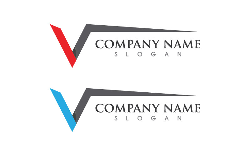 Ikona písmene V Logo šablony návrhu ilustrace v.17