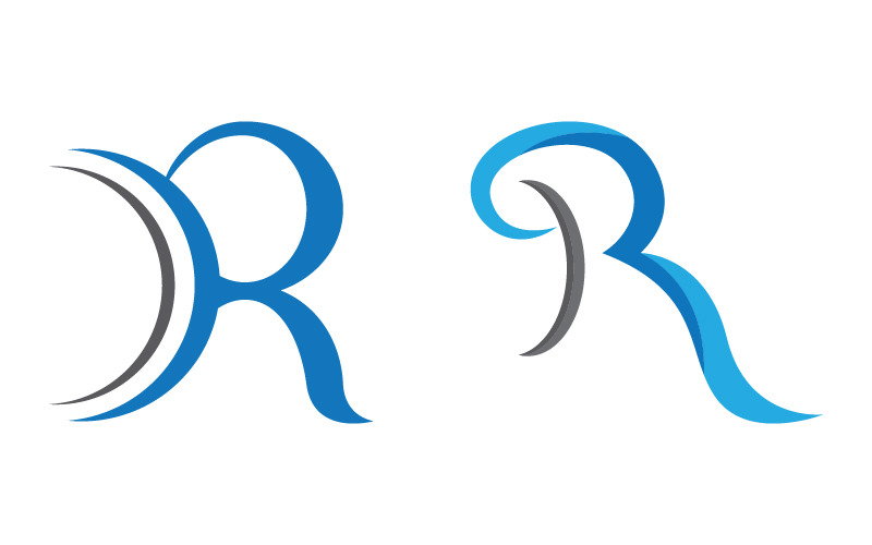 Illustration d'icône de logo de lettre R Modèle de conception d'entreprise v.4