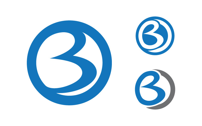 Modèle de logo d'illustration vectorielle d'icône de lettre B v.1