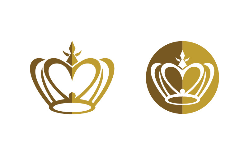 Modèle de logo de couronne de beauté du roi, icône vectorielle v.5