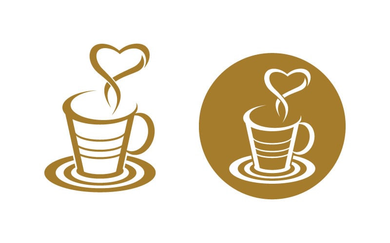 Modelli di logo di caffetteria Illustrazione di design di icone vettoriali v.2