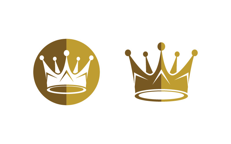 Modello di logo della corona di bellezza del re icona vettoriale v.3
