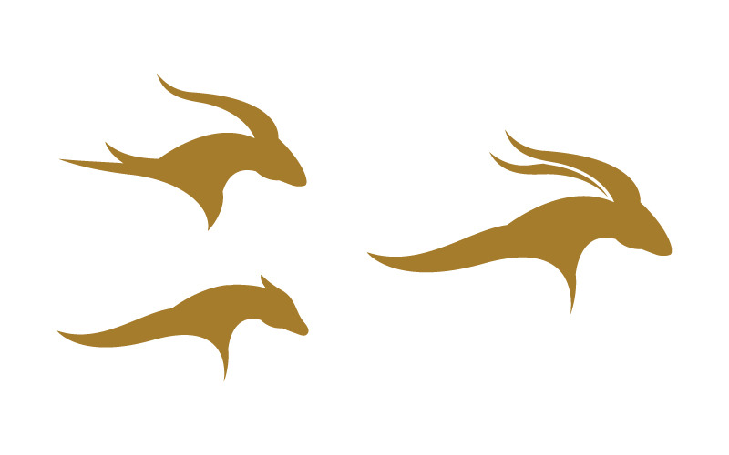Modello di progettazione dell'illustrazione del logo dell'icona della capra della fattoria v.4