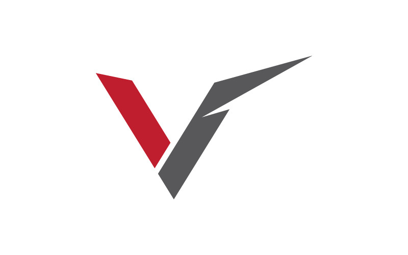 V лист значок логотип шаблон дизайну ілюстрації v.5