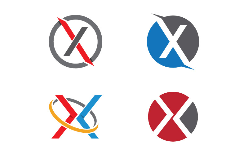 X Letter design Logo Template icon illustration design v.4