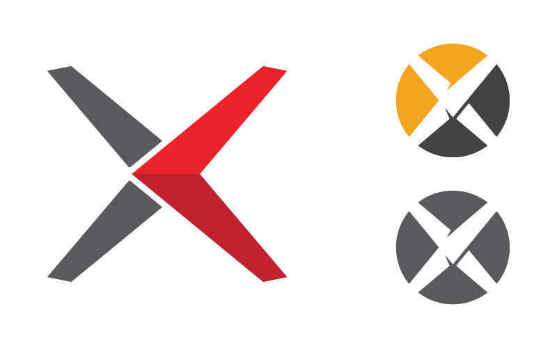 X Letter design Logo Template ícone ilustração design v.1