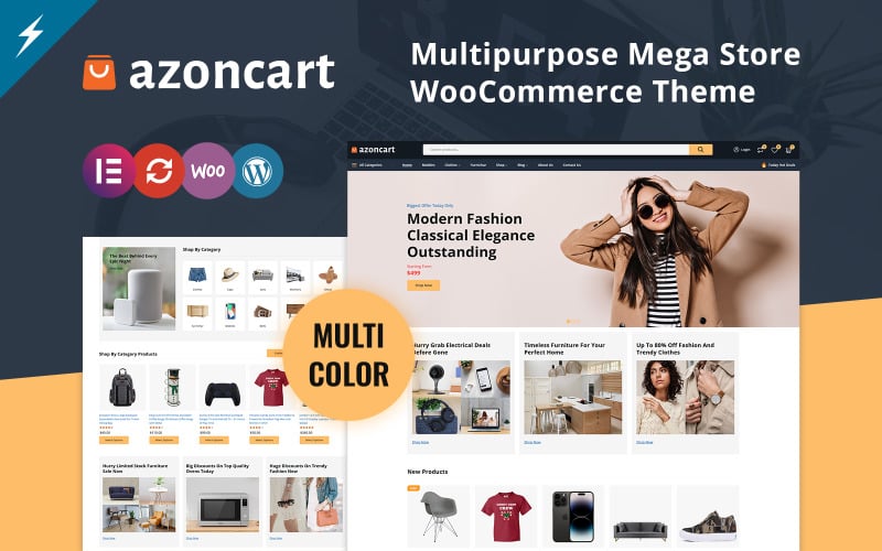 azoncart - Tema Elementor WooCommerce para megatiendas multipropósito