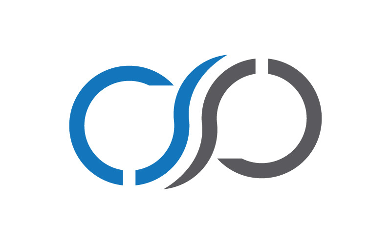Illustrazione del modello di logo moderno della lettera C design v.9
