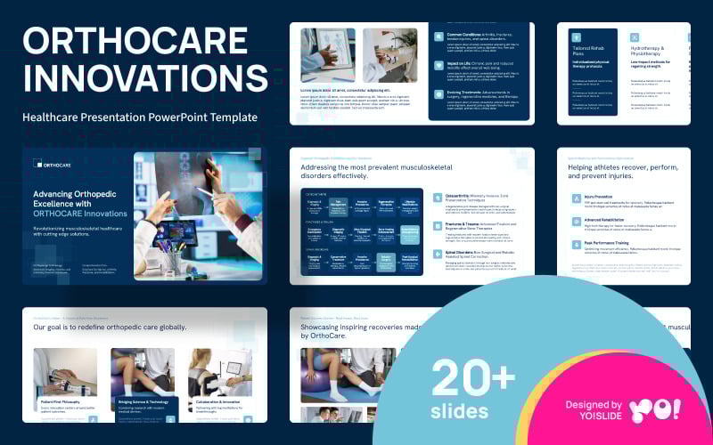 Modèle de présentation PowerPoint sur les soins de santé ORTHOCARE