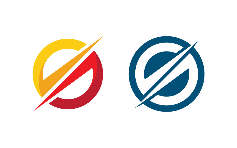 Modello vettoriale di progettazione del logo della lettera S aziendale v.33