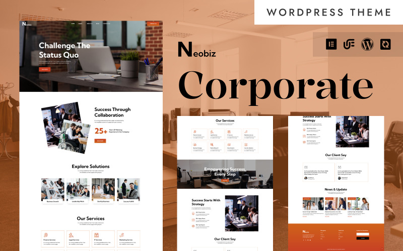 Neobiz - Tema WordPress Elementor Profissional para Negócios e Corporativo
