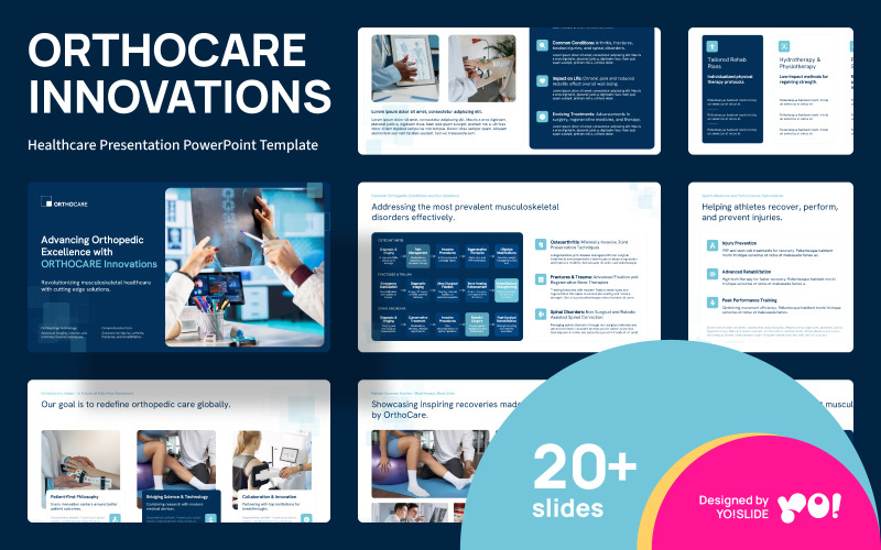 ORTHOCARE Healthcare Prezentacja PowerPoint Szablon