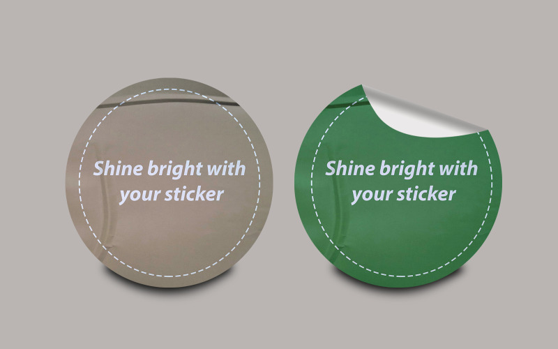 Sticker Mockup Template Ontwerp -Tm 9