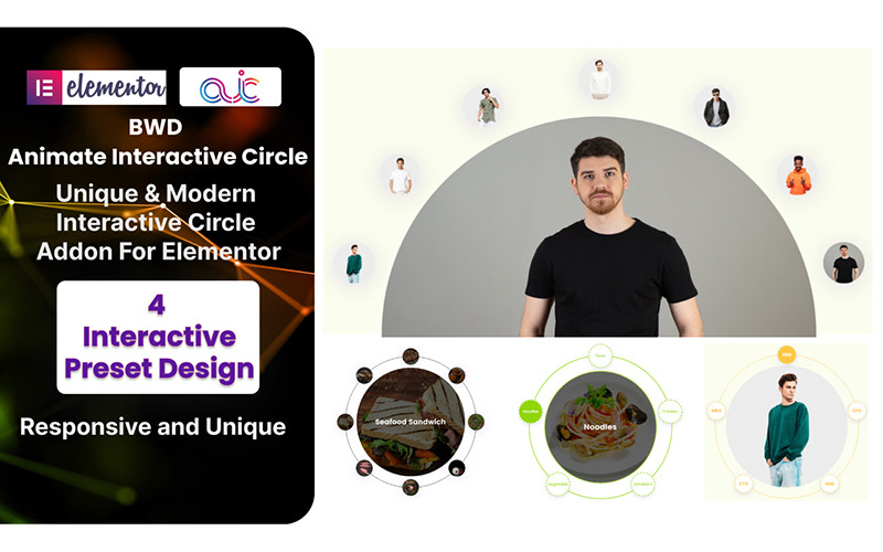 Wtyczka Animate Interactive Circle WordPress dla Elementora