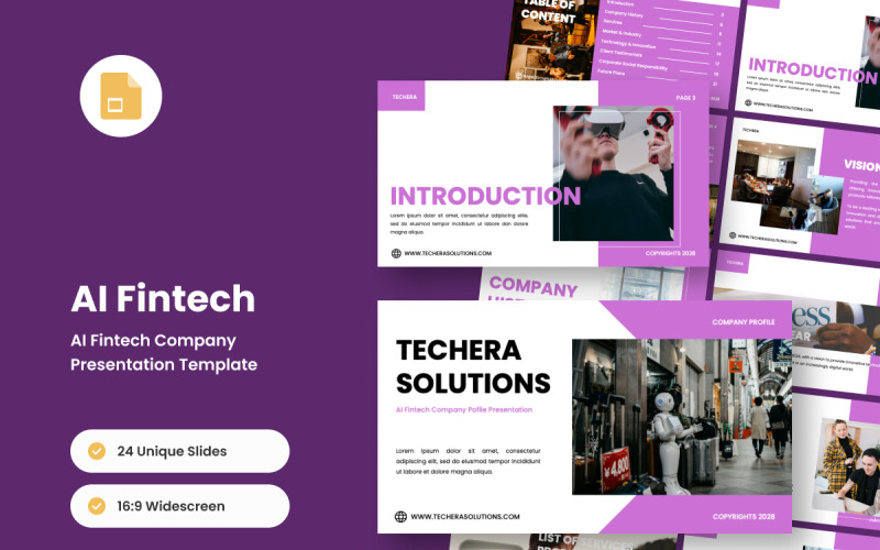 AI och Digital Fintech Google Slides Presentation