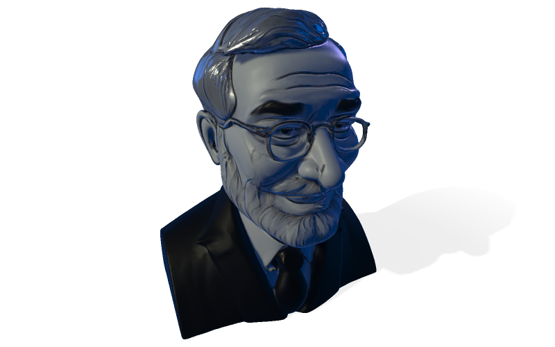 Buste de gentleman sage, modèle 3D gratuit