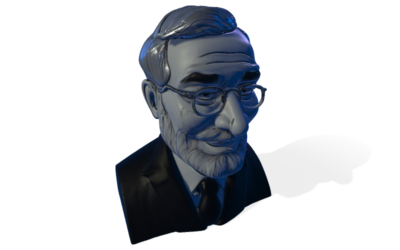 Busto de caballero sabio, modelo 3D gratuito