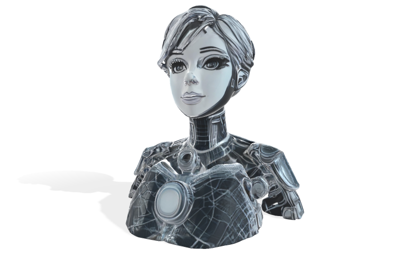 Busto de compañero cibernético (modelo 3D gratuito)