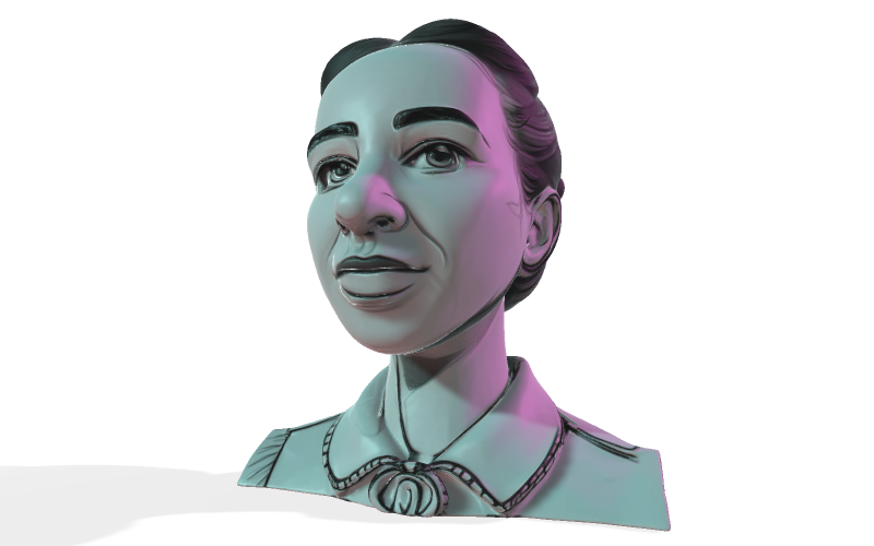 Busto retrofuturista Neon Persona, modelo 3D gratuito