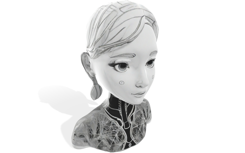 Cyber Maiden 3D nyomtatási modell