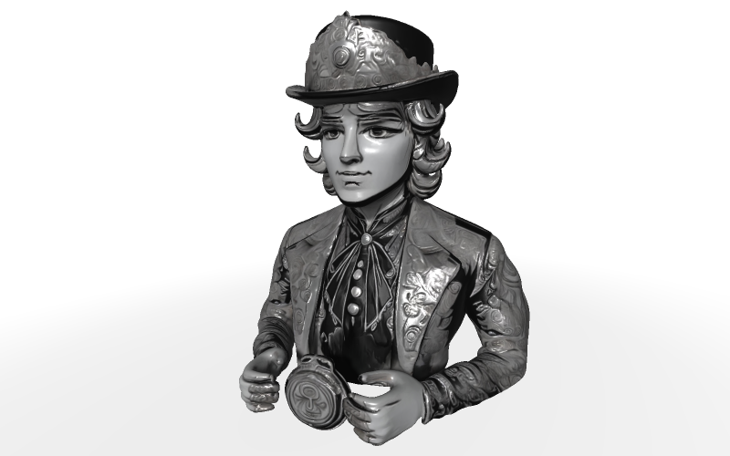 Figura del Guardián de Plata (modelo 3D gratuito)