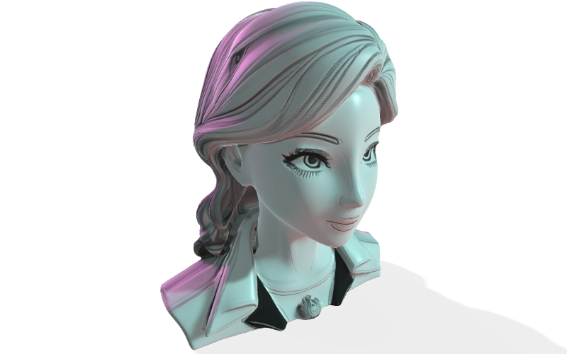 Graceful Muse Bust 3D Model
