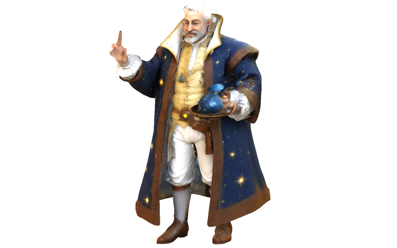 Modèle d'impression 3D de figurine de magicien céleste