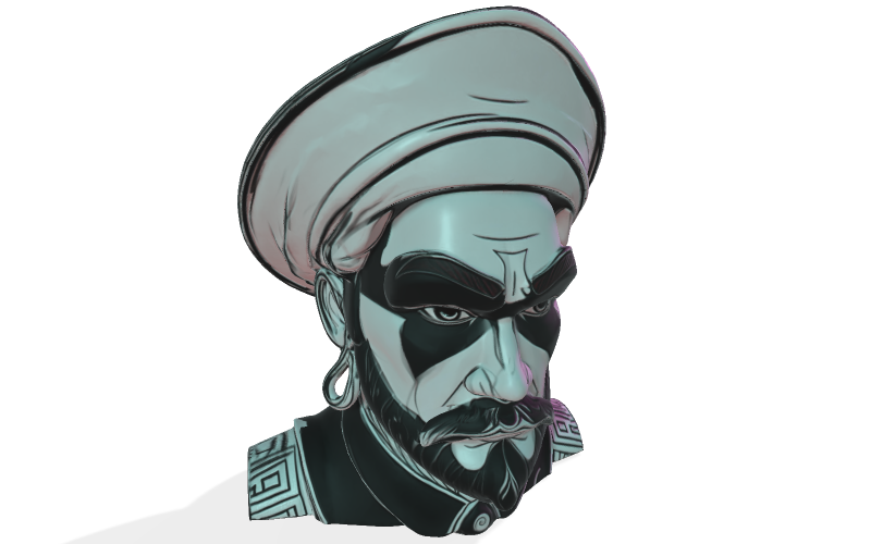Mystisk Turban Bust 3D-modell