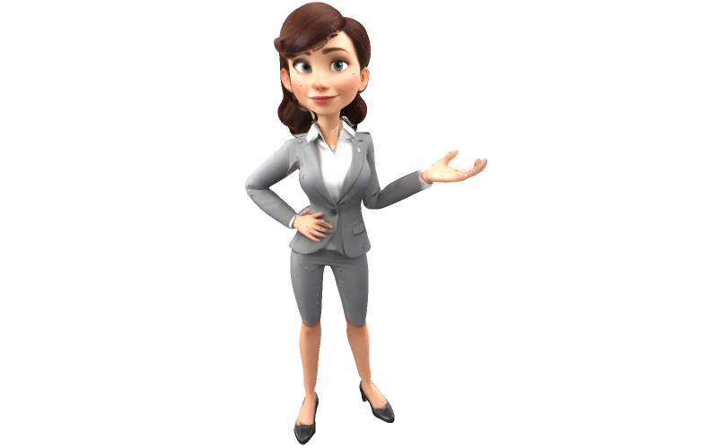 Przyjazna figurka bizneswoman, model 3D do druku