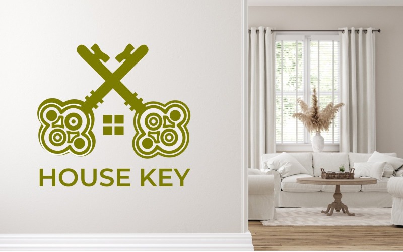 Modello di progettazione del logo Home Key