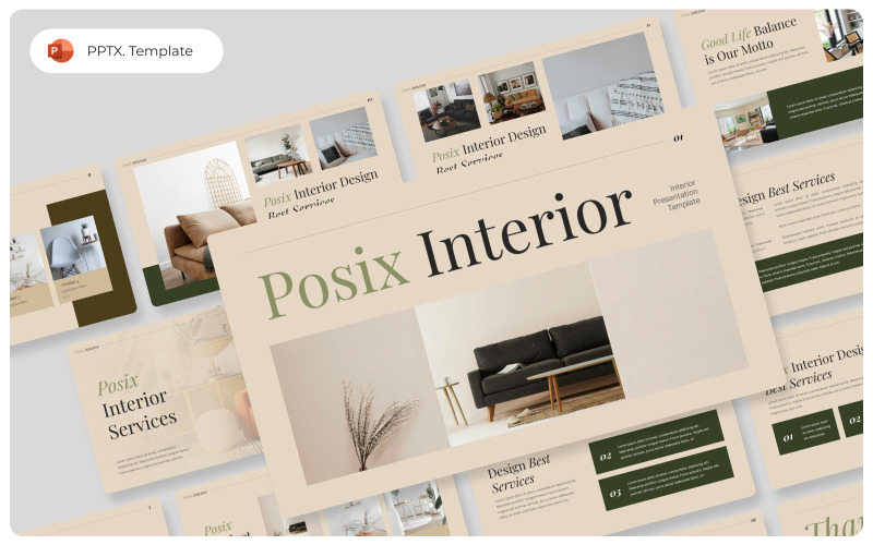 Posix- Apresentação em PowerPoint de Design de Interiores
