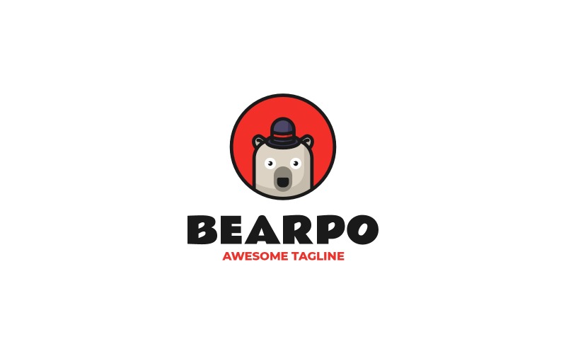 Простой логотип талисмана Bearpo