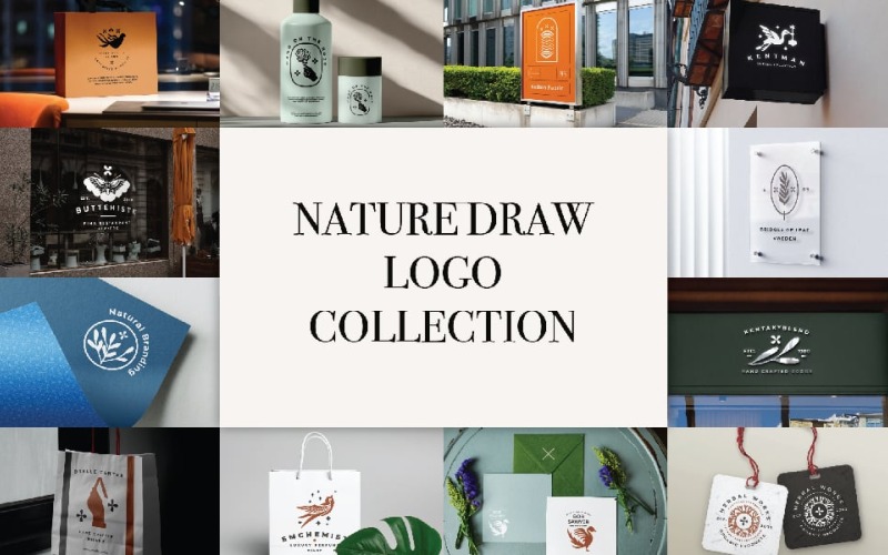 Collection de logos Nature Draw