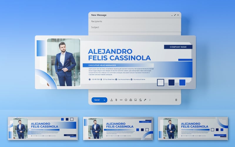 Modern Email Header Template 345 #508838 - TemplateMonster