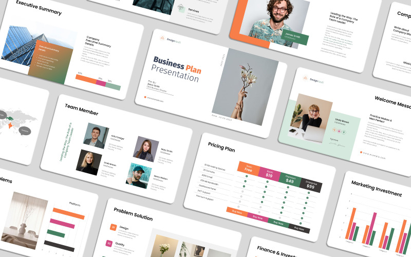 Végső üzleti terv Google Slides sablon – Indítási és vállalati csomag