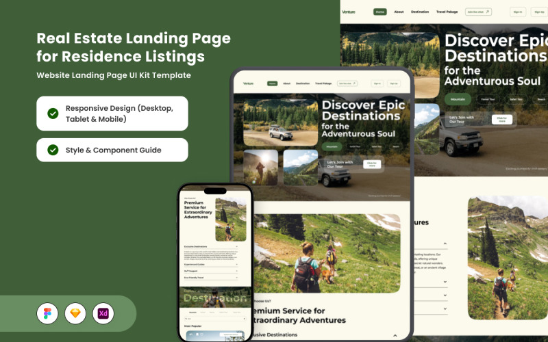 Venture - Pagina di destinazione per viaggi e avventure