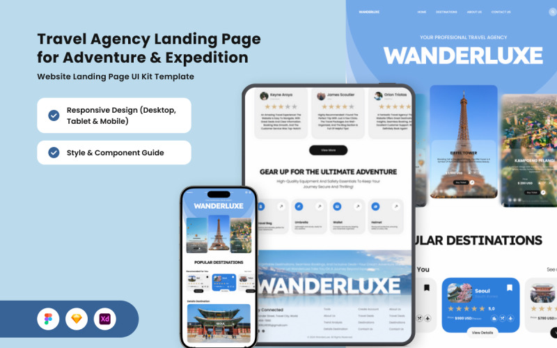 Wanderluxe - Página de destino de viagem para Expedition