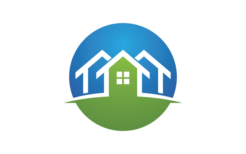 Home proprietà industriale concetto icona logo illustrazione v.102