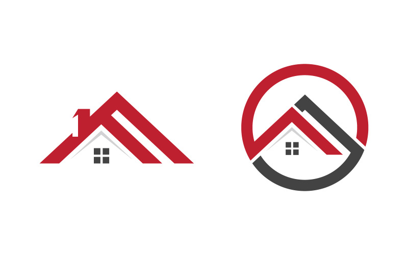 Home proprietà industriale concetto icona logo illustrazione v.104