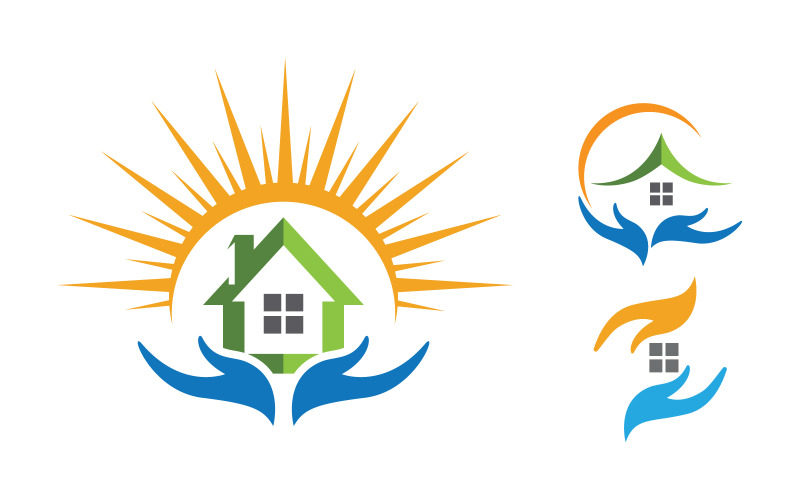 Home proprietà industriale concetto icona logo illustrazione v.123