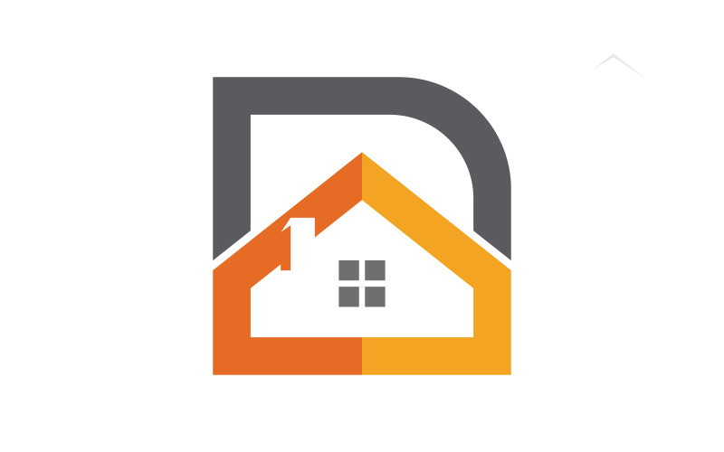 Home proprietà industriale concetto icona logo illustrazione v.127